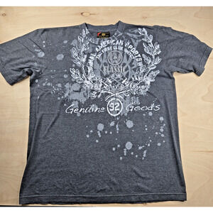 PhatFarm 90s Y2K T Shirt Grunge Grey Phat Classics Mens L